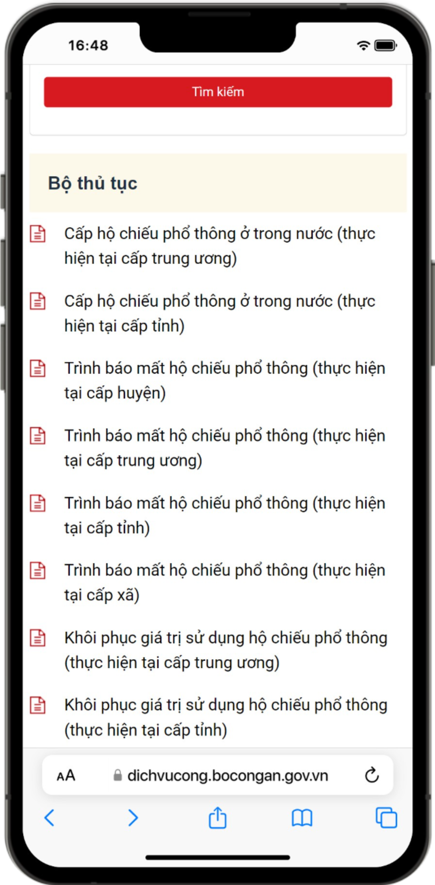 Kết quả tìm kiếm các văn bản cho từ khóa Hộ chiếu.