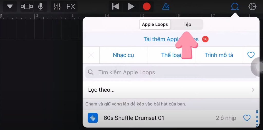Chọn tệp và lựa chọn bài hát muốn dùng làm nhạc chuông